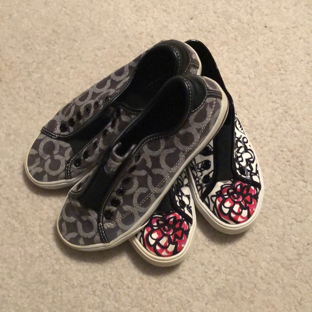 Two pairs of authentic Coach sneakers!!